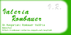 valeria rombauer business card